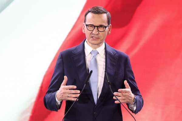 Premier Mateusz Morawiecki na konwencji PiS w Końskich /Łukasz Gagulski /PAP