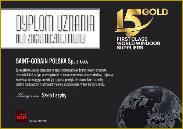 Dyplom Złota 15 Zagranicznych firm dla Saint-Gobain.jpg