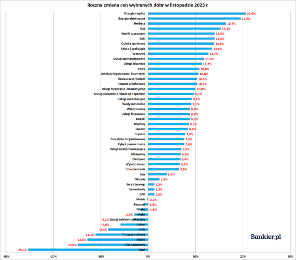 Inflacja w Polsce - listopad 2023 - finalne dane - INFBusiness