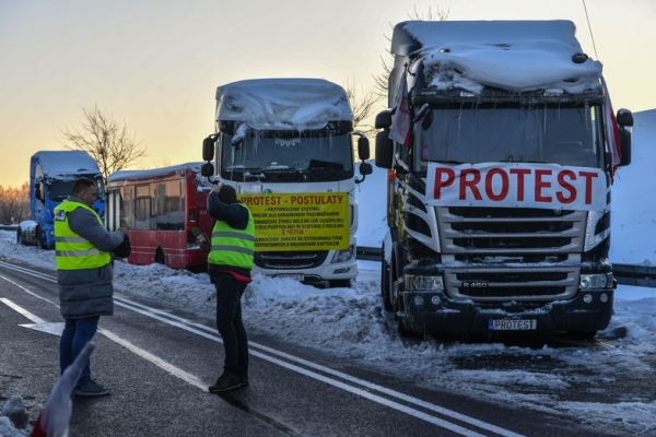 Protest na granicy z Ukrainą. Ministerstwo Infrastruktury proponuje nowy zakaz