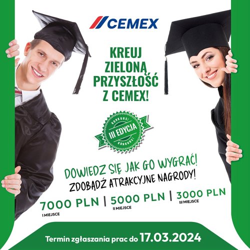 To już III edycja konkursu „Kreuj zieloną przyszłość z Cemex” dla studentów!