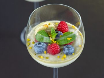 Pistacjowa panna cotta