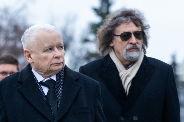 Prezes PiS Jarosław Kaczyński i jego kuzyn Jan Maria Tomaszewski /fot. Andrzej Iwanczuk/REPORTER /East News