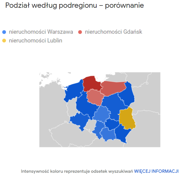 Google Trends – mapa