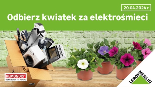 Wymień elektroodpady na kwiaty - zbiórka w sklepach Leroy Merlin - INFBusiness