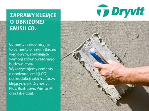 Zielone technologie w budownictwie. Dryvit wykorzystuje cementy o obniżonej emisji CO2 do produkcji suchych zapraw klejących - INFBusiness