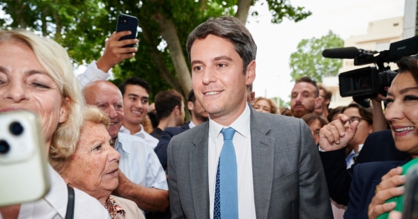 Premier Francji Gabriel Attal /Anne-Sophie NIVAL / Hans Lucas /AFP