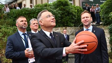 Prezydent RP Andrzej Duda (na pierwszym planie)