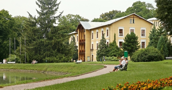 Nadchodzą zmiany w kwalifikowaniu i kierowaniu do uzdrowisk. Na zdjęciu Park Zdrojowy w Nałęczowie i budynek sanatorium Książę Józef /MONKPRESS /Reporter