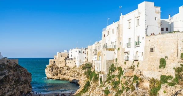 Polignano a mare, Apulia. Laguna morska w południowych Włoszech /123RF/PICSEL