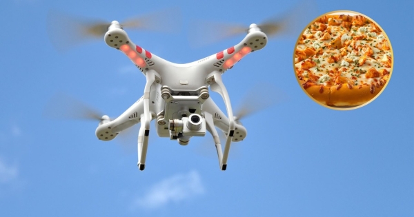 Dron dostarczył pizzę nad Jeziorem Zegrzyńskim w Warszawie /Deposit/East News /123RF/PICSEL