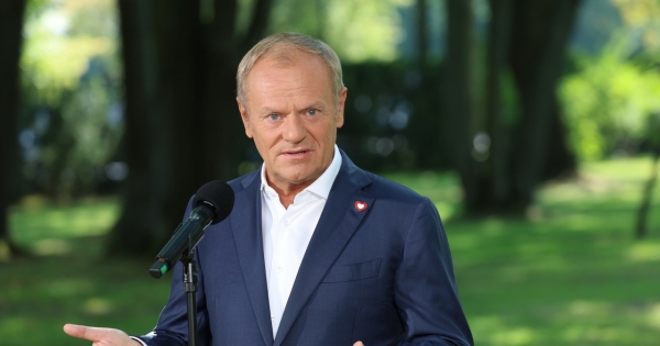 Premier Donald Tusk. /Jacek Domański /Reporter