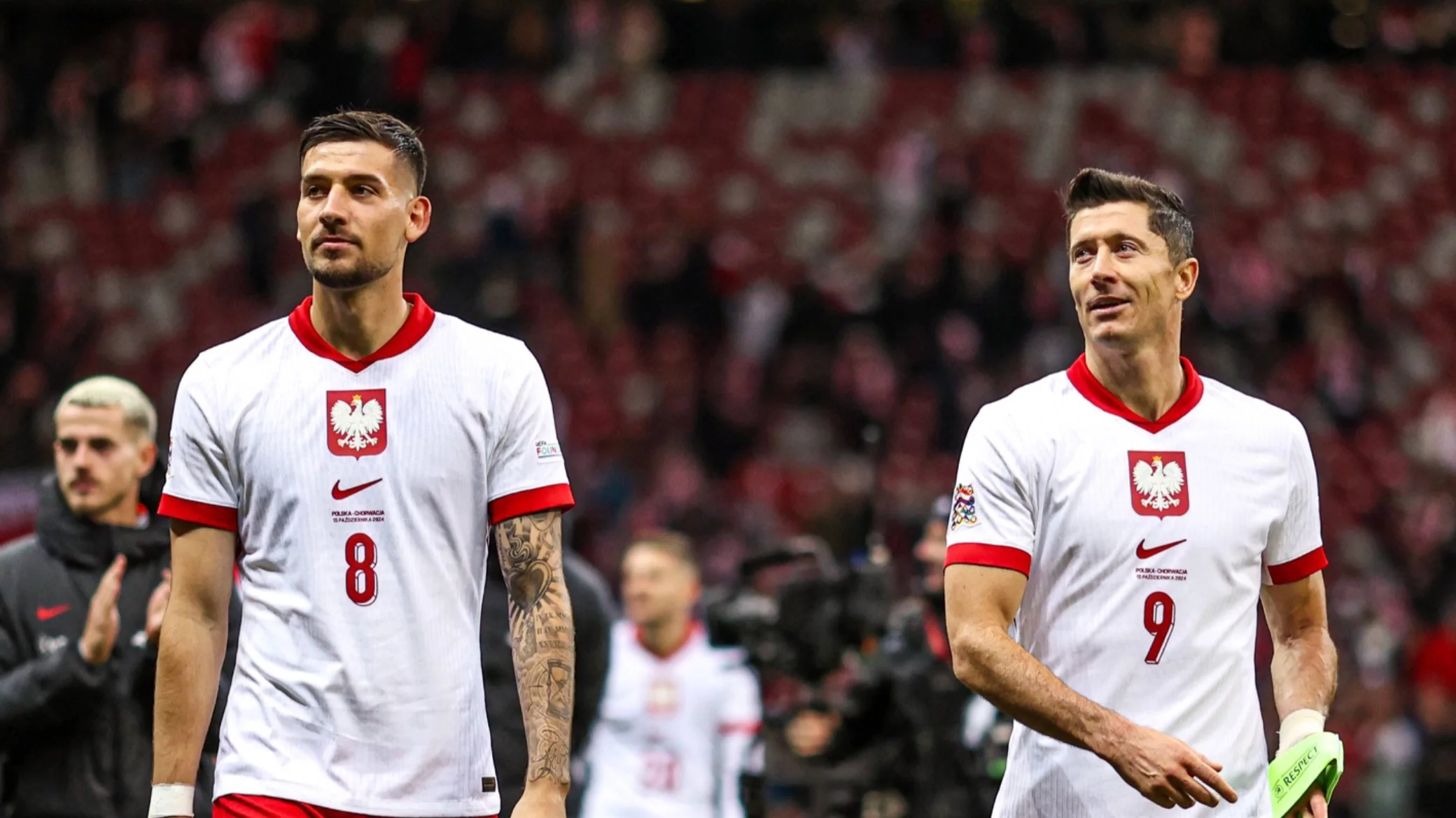 Jakub Moder i Robert Lewandowski