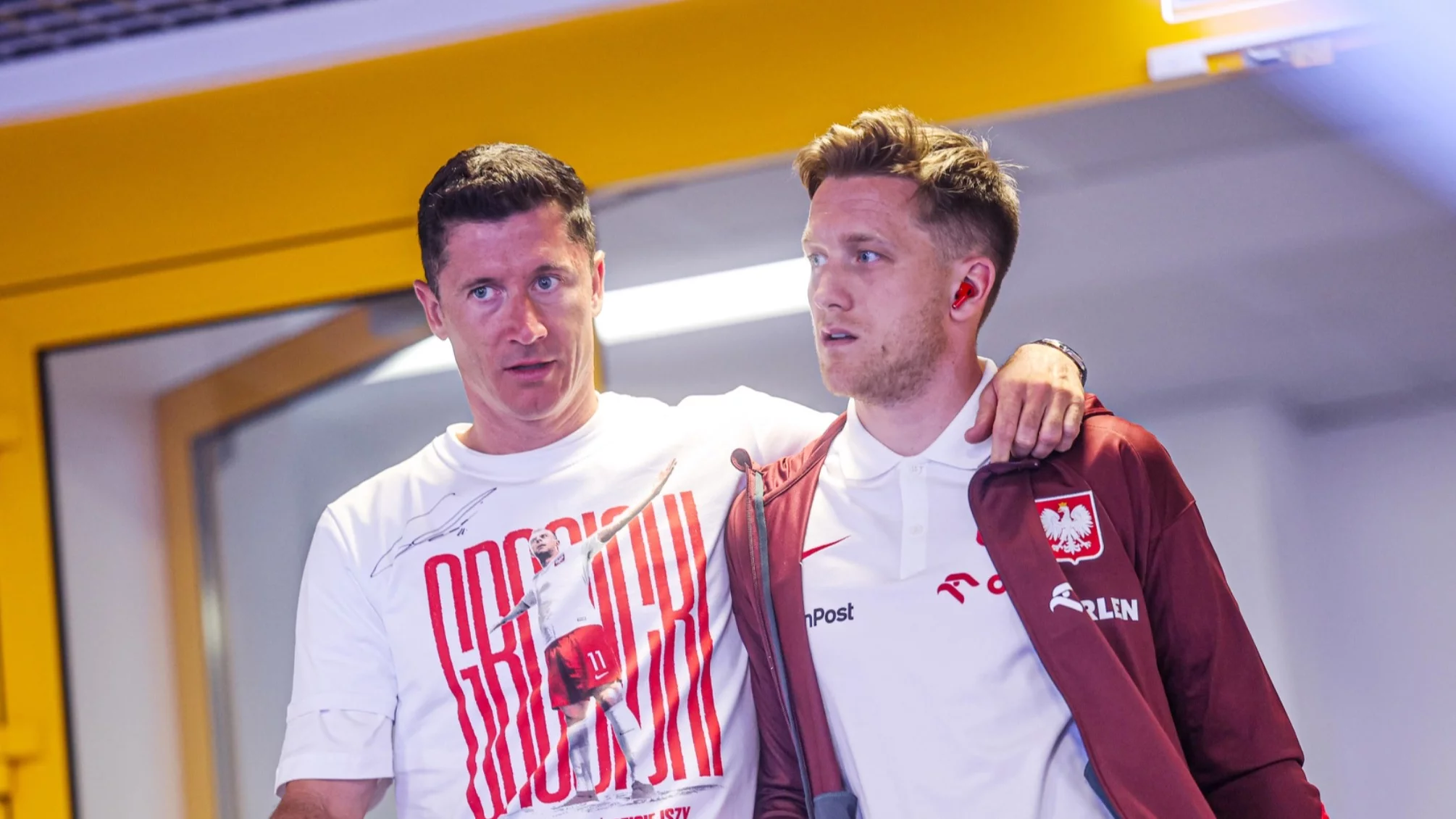 Robert Lewandowski i Piotr Zieliński