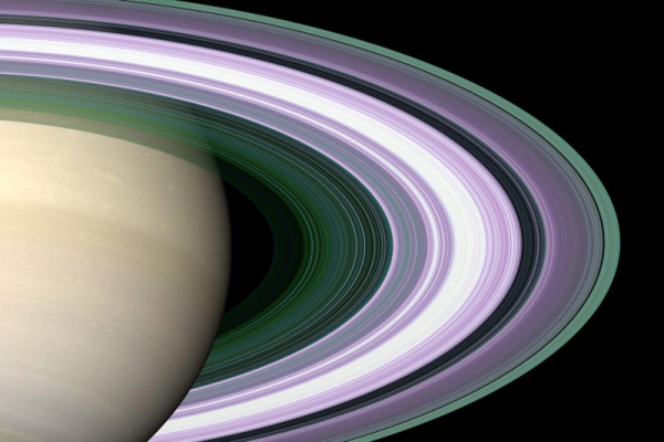This weekend, Saturn (pictured in 2006 from the Cassini probe) will be visible all night, rising around sunset and setting around sunrise. File Photo from NASA