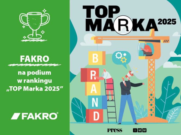 W tegorocznym opracowaniu „TOP Marka 2025”, realizowanym przez periodyk Press oraz Instytut Monitorowania Mediów, FAKRO zajęło czołową lokatę w obszarze artykułów stolarki budowlanej i trzecie miejsce w kategorii firm z sektora budowlanego. To prestiżowe uhonorowanie utwierdza mocną renomę FAKRO w sferze przekazu medialnego i jej nadzwyczajną rozpoznawalność wśród odbiorców. FAKRO zdobywa czołowe miejsce w rankingu "Najlepsza Marka 2025" - INFBusiness