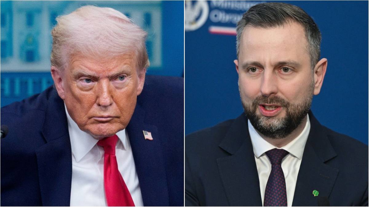 Portret Donalda Trumpa i Władysława Kosiniaka-Kamysza.