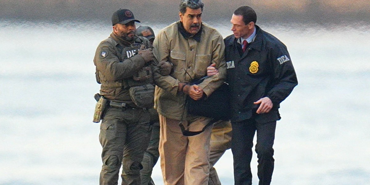 Nicolas Maduro i jego żona Cillia Flores po przybyciu na Manhattan