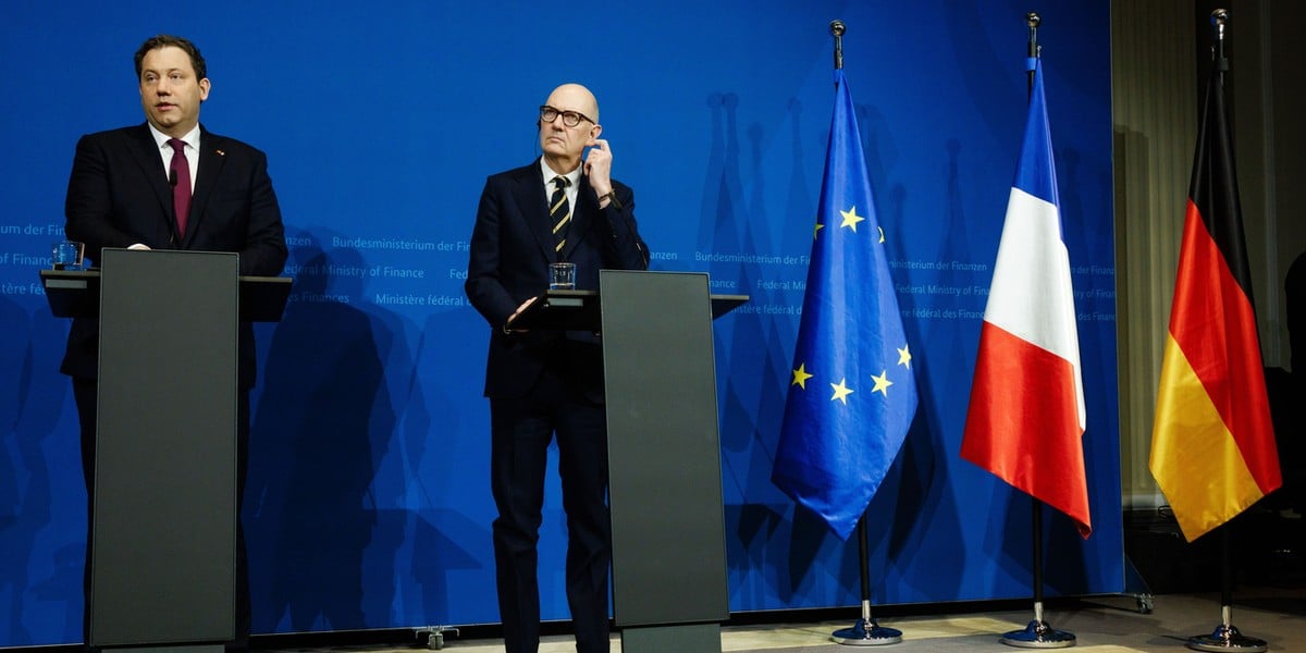 Ministrowie finansów Niemiec i Francji, Lars Klingbeil oraz Roland Lescure.