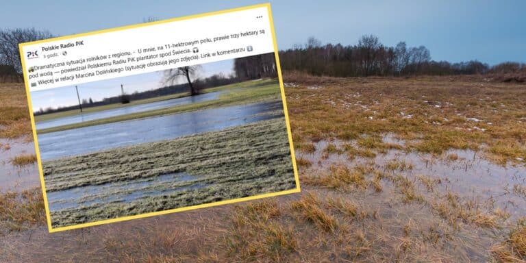 Roztopy powodują powodzie na polach. Farmerzy są przygnębieni. Boją się katastrofy. 14