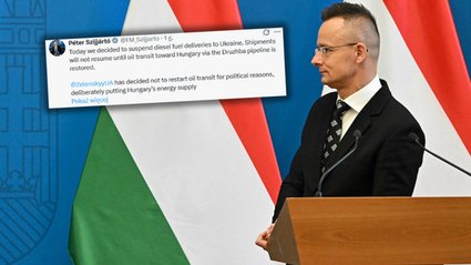 Węgry i Słowacja odcinają Ukrainę od dostaw oleju napędowego. Padł jasny warunek