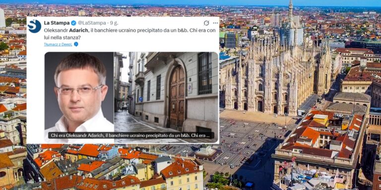 Aleksander Adarycz, finansista, zginął po upadku z okna w Mediolanie. Czy to morderstwo? 4