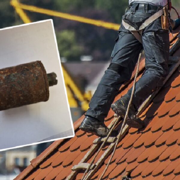 Remont dachu ujawnił tajemniczy obiekt. Interwencja armii.