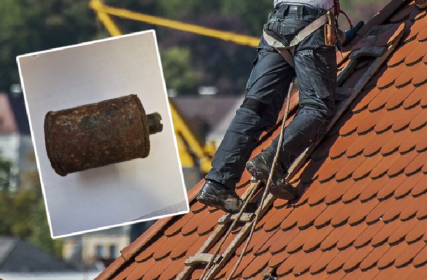 Remont dachu ujawnił tajemniczy obiekt. Interwencja armii.