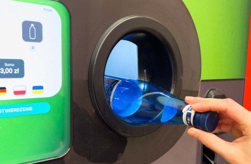 Mechanizm zwrotu kaucji. Klienci oddają setki opakowań w sklepach.