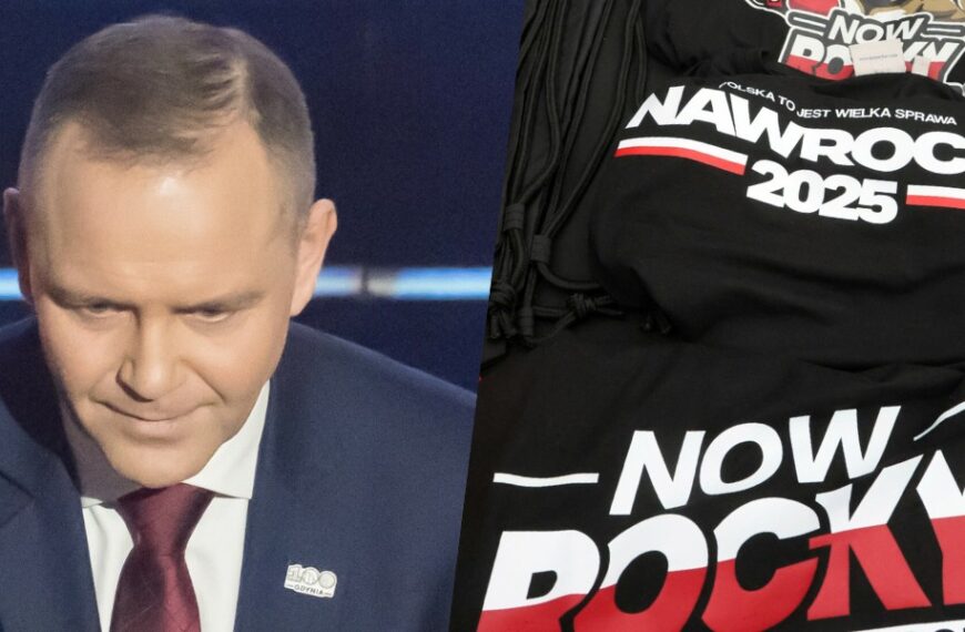 Kontrowersje wokół „Nowrocky”. Nawrocki: T-shirt był od fotoreportera.
