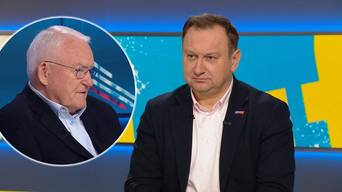 Dwie fotografie polityk&oacute;w: starszy mężczyzna w okularach po lewej i młodszy mężczyzna po prawej.