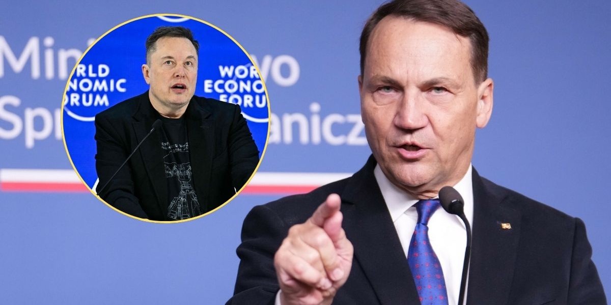 Radosław Sikorski, w kółku Elon Musk