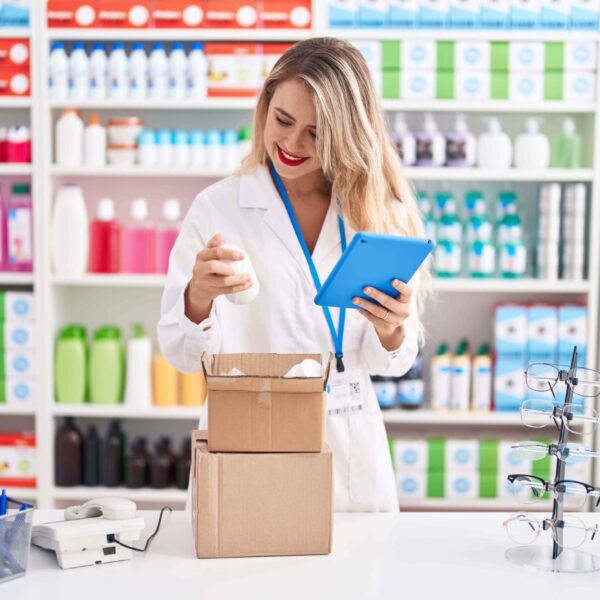 Ochronne dostawy lekarskie przez kuriera