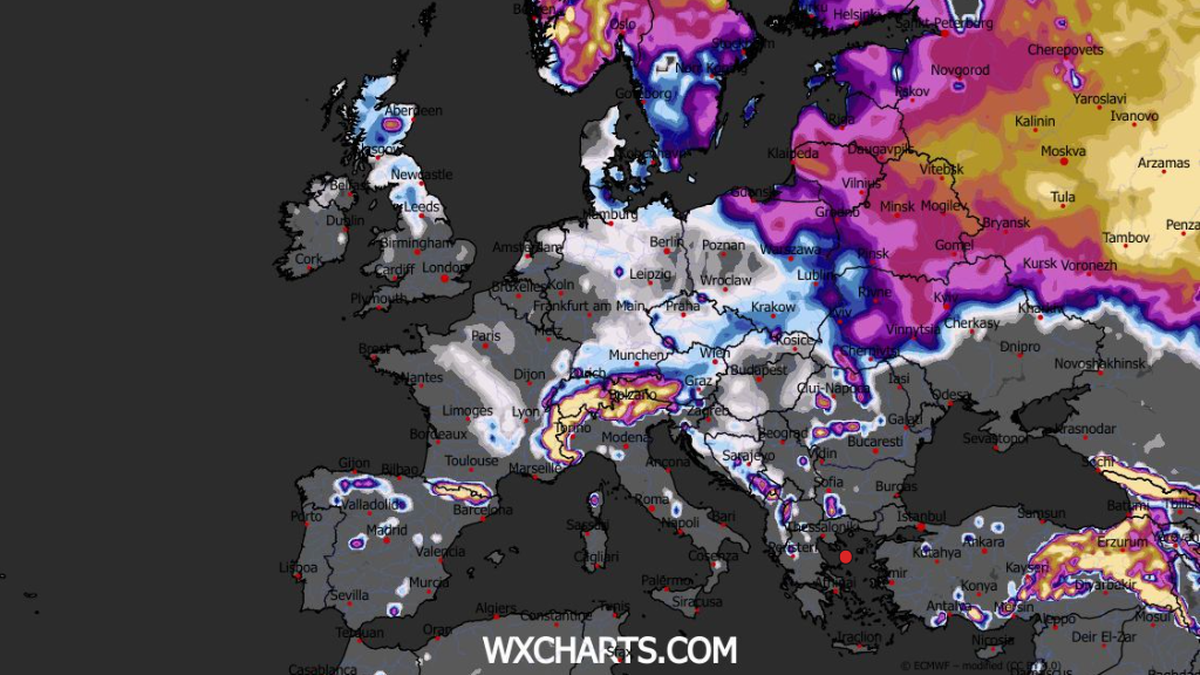 W weekend wrócą silniejsze opady śniegu, głównie do północnej Polski
