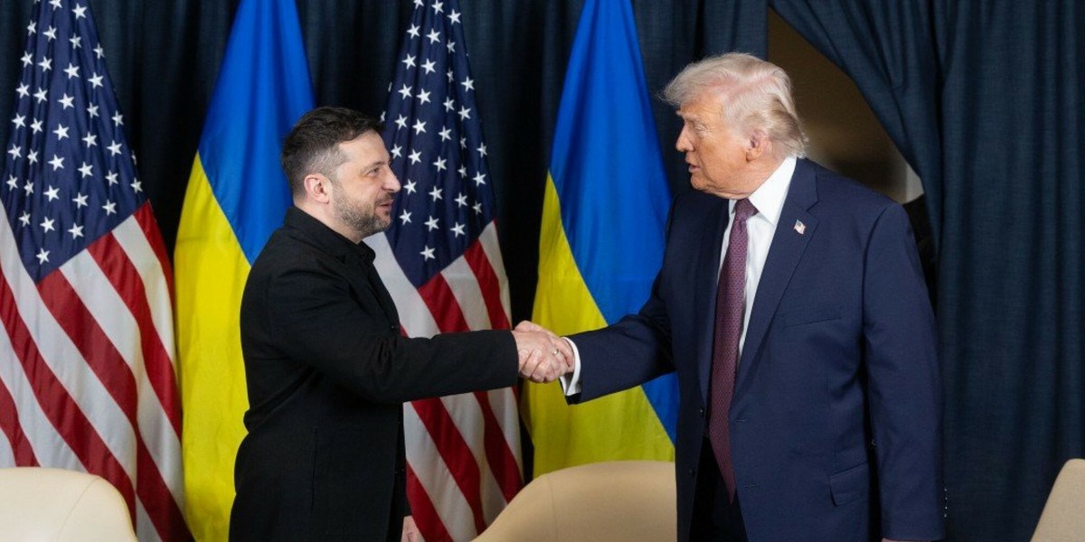 Wołodymyr Zełenski i Donald Trump