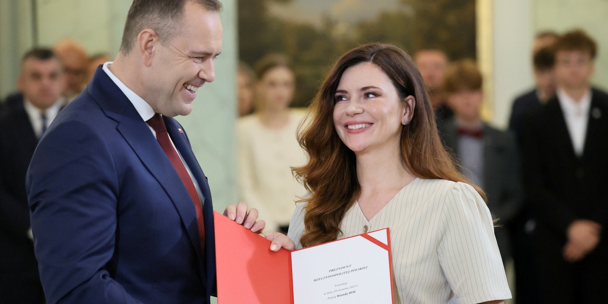 Karol Nawrocki i Wanda Buk