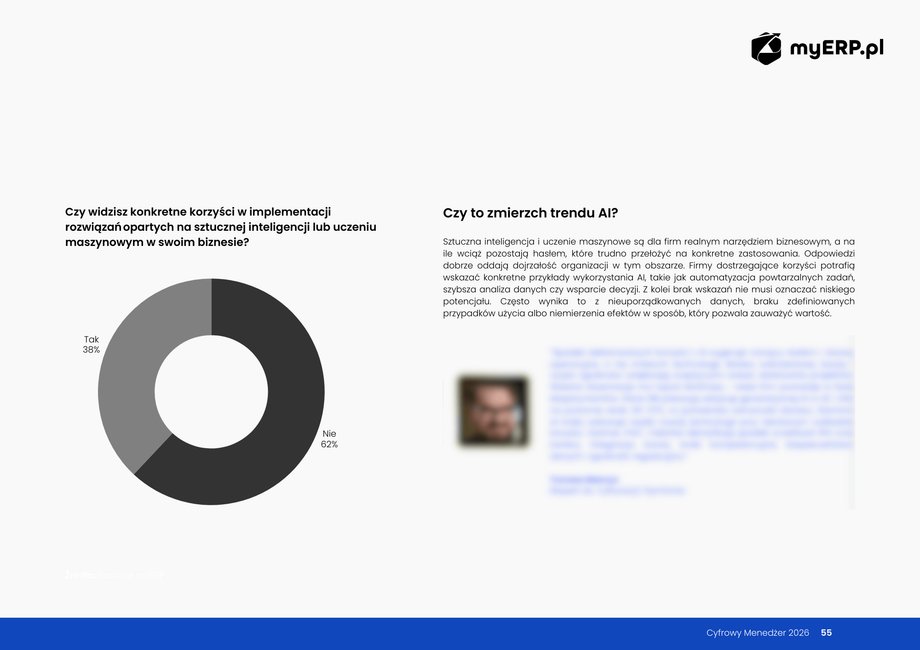 Digitalizacja przedsiębiorstw wnikliwie analizowana. Serwis myERP sprawdza, co stymuluje implementacje IT. 5