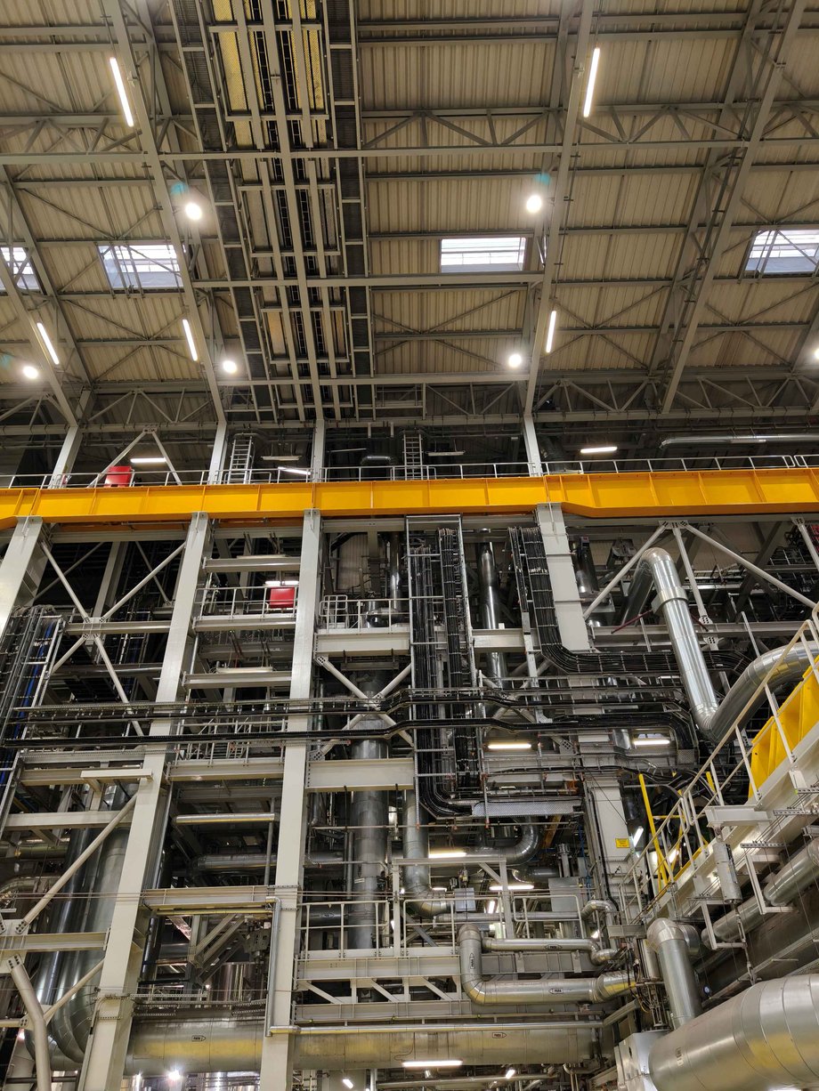 Blok gazowo-parowy od wewnątrz