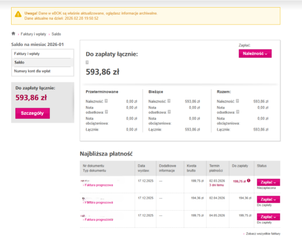 Tauron przypomina o zapłacie mimo uregulowania rachunku. Upewnij się, za który dokument dokonano płatności. 8