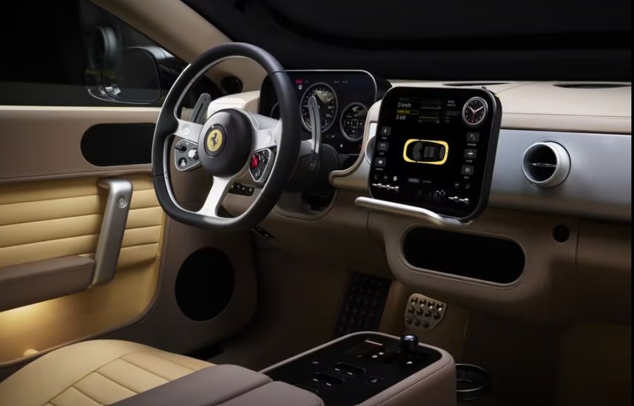 Ferrari's Debut EV: A Glimpse 8 Wnętrze nowego Ferrari