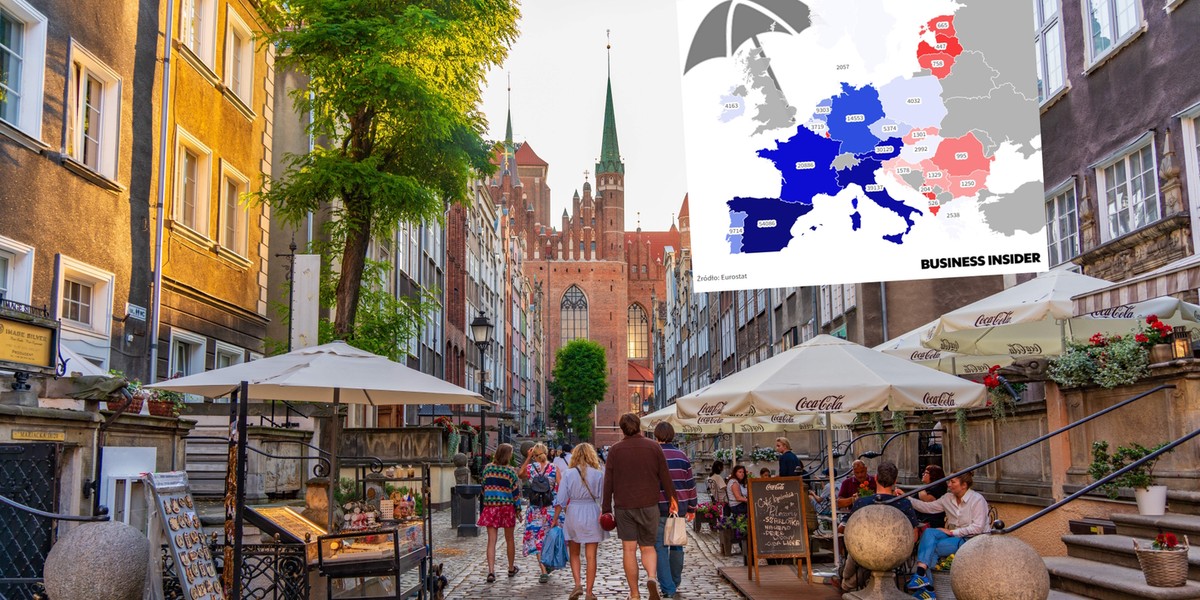 Turyści do Polski przyjeżdżają już chętniej niż do Belgii. Przed nami dogonienie Holandii. Na zdj. ul. Mariacka w Gdańsku
