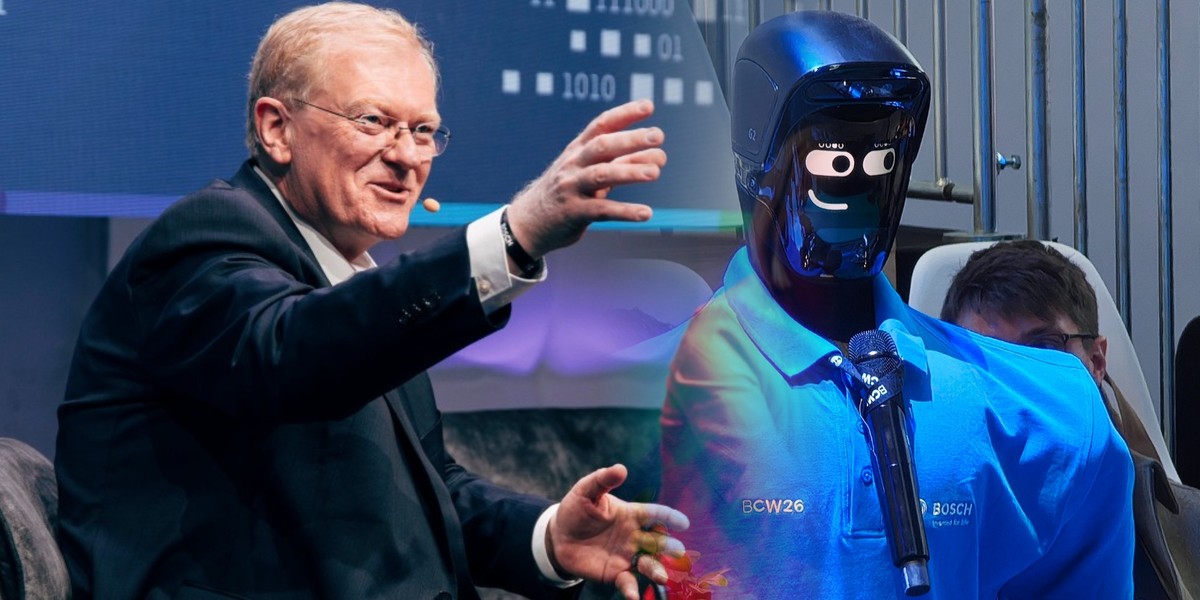 Europa może skorzystać na rewolucji robotów. Prezes Boscha mówi wprost 3 Stefan Hartung i robot humanoidalny
