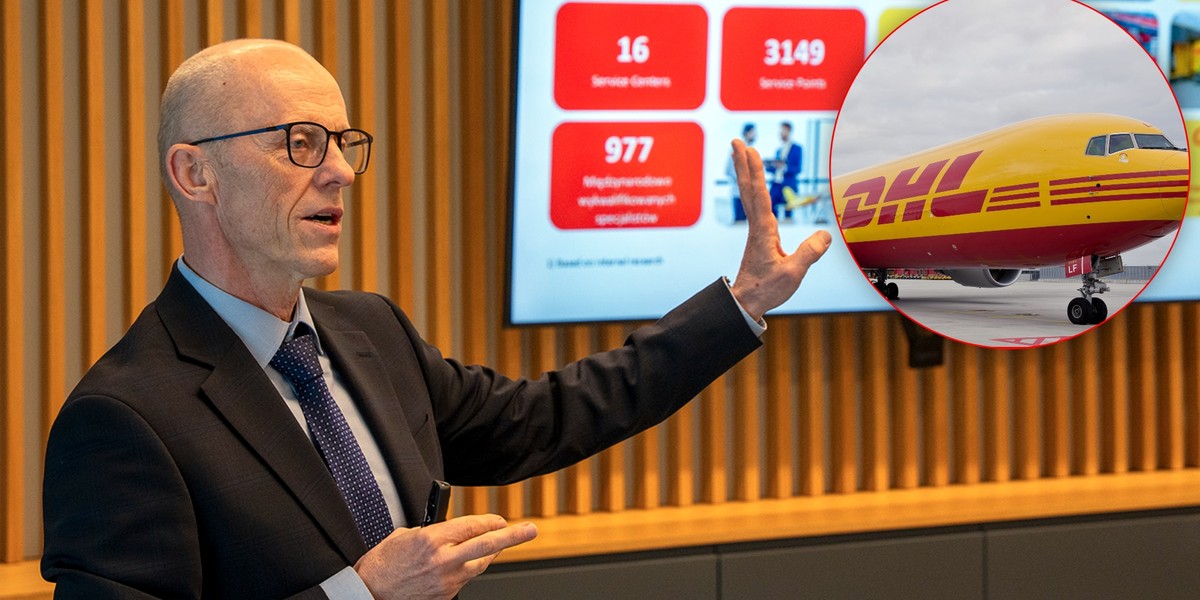 Kulisy "boom'u na pączki". Tam kierujemy większość przesyłek 3 Tomasz Buraś, prezes DHL Express Polska oraz samolot DHL Express