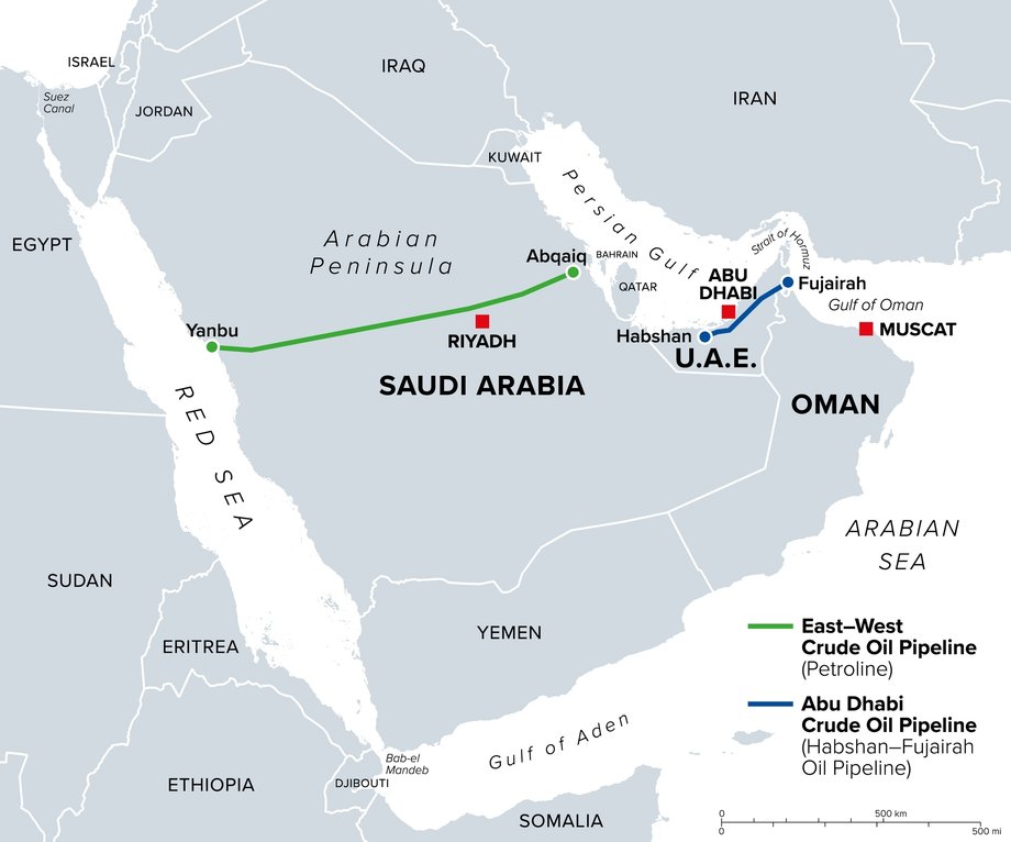 Paliwa płynne, oleje napędowe i naftę ominą Cieśninę Ormuz. Nowy projekt inwestycyjny w Zjednoczonych Emiratach Arabskich 2