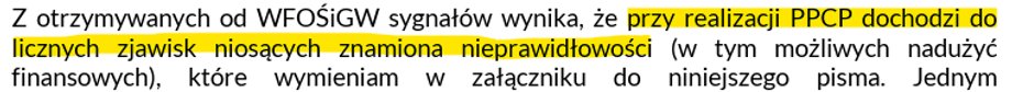Czyste Powietrze. Odkrywamy kulisy afery z udziałem PiS i obecnej władzy 14 Fragment pisma Krzysztofa Bolesty do prezes NFOSiGW z 28 marca 2024 r.